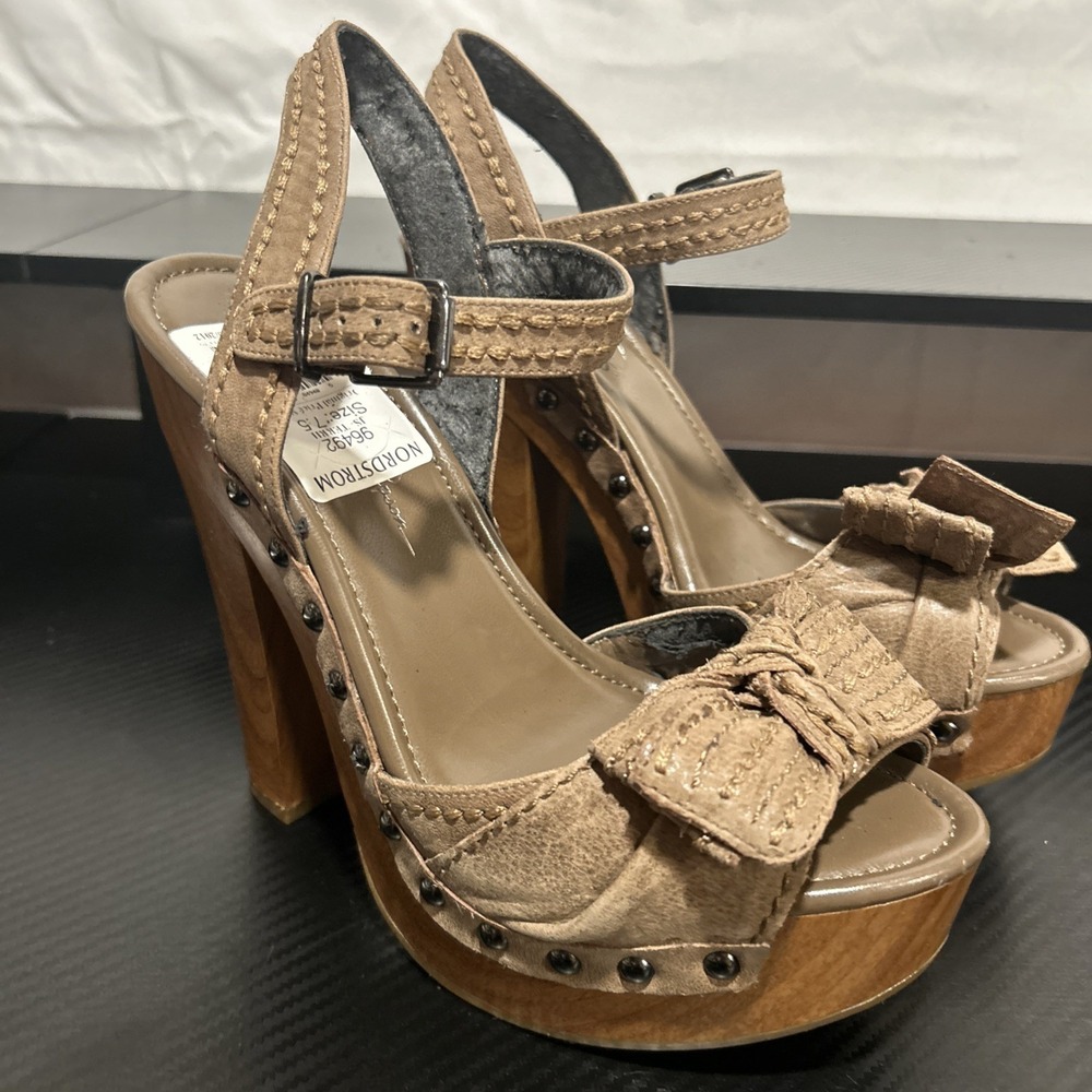 Jessica Simpson JS-TERRII  COFFEE/SUMMER HAZE Open Toe Heel Size 7.5